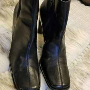 Brazilian  Leather Hight Heel Black Booties